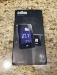 Braun (BN-C013-RC) Lcd Digital Weather Station Alarm Clock, White *open-box/new*. Fixed Price $92.30.
