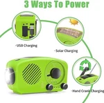 Daringsnail 2000MAH Emergency Weather Radio, Crank Portable Solar Retro Wi. Fixed Price $14.99.