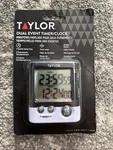 Taylor Dual Event Large Display Digital Kitchen Timer With Magnetic Back & Clip. Fixed Price $9.99.