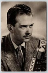 Boston Ma Sunrise Salute Morgan Baker At Michrophone Weei Cbs Radio 1958 B&w Pc. Fixed Price $13.00.