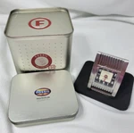 Fossil Travel Alarm Clock Stainless Steel Original Tin Box-no Battery Cover. Fixed Price $26.99.