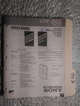 Sony SRF-202 BC-301 Service Manual Original Repair Book Stereo Fm Radio Walkman. Fixed Price $25.00.