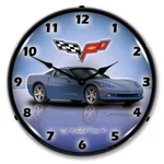 C6 Corvette Supersonic Blue, Lighted Backlit Led Wall Clock, Gm Licensed. Fixed Price $169.95.