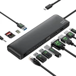 Minthouz 12-IN-1 Usb Docking Station 3 Monitor Hdmi Displayport Vga Hub Et. Fixed Price $59.48.