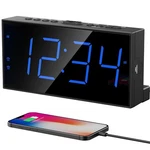 Digital Dual Alarm Clock Large Display Bedside Usb Phone Charger Loud Led. Fixed Price $25.10.