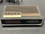 Vintage Emerson Am/fm Digital Alarm Clock Radio RED5500 Wood Grain. Fixed Price $40.00.