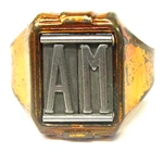 1937 Radio Orphan Annie 2 Initial Signet Ring "am" Ovaltine Premium Yz. Fixed Price $59.99.