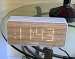Capello Big Time Clock Digital Dual Alarm White Wood Grain Model CA-35. Fixed Price $6.40.