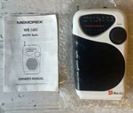 Vintage White Memorex Am/fm Portable Pocket Radio WR1601 - Euc. Fixed Price $14.99.