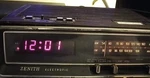 Vintage Zenith R450W Works Radio Alarm Clock Electric Red Lcd Wood Grain 70S 80S. Fixed Price $14.99.