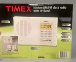 Vtg New! Timex Under Cabinet Clock Radio T222W Kitchen Am/fm/tv Band Night Glow. Fixed Price $39.99.