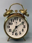 Vtg Elgin Wind-up Alarm Clock Twin Bell Germany Repair Brass Metal. Please Read. Fixed Price $49.99.