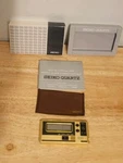 Rare Seiko Digital Quartz Pocket Alarm Dual Zone Timer Japan With Box 74201. Fixed Price $100.00.