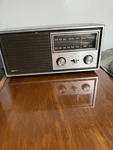 Kmart Vintage 30-02 Am/fm Nostalgic Mid Century Modern Brown Table Top Radio. Fixed Price $28.00.