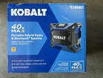 New Kobalt 40V Max Portable Cordless Hybrid Jobsite Radio & Bluetooth Speaker. Fixed Price $94.99.