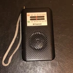 Polaroid Portable Pocket Am/fm Radio PR100 W/ 9" Antenna Black And Headphones. Fixed Price $15.00.