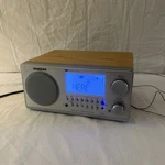 Sangean Wr- 2 Radio/fm-stereo/am Wooden Cabinet Table Top Silver. Fixed Price $90.00.