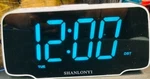 Shanlonyi Loud Alarm Clock Radio With 9 Inch Blue Led, 3 Dimmer, Snooze Fm. Fixed Price $23.99.