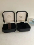 2 Signet Quartz Empty Watch Presentation Storage Box Only Vintage Case 90 Blk. Fixed Price $21.99.