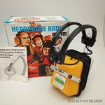 Working Vintage Monita Am/fm Yellow Headphone Radio Model Hp 9000 Af. Fixed Price $14.99.