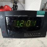 Ge 7-4845A Instant Weather Alert Am/fm Digital Clock Radio Black. Fixed Price $25.00.