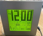 Oregon Scientific Phillipe Starck Med. Projection Clock Radio W/ In Temp # 2149. Fixed Price $69.95.