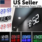 Digital 3D Led Big Wall Desk Alarm Clock Snooze 12/24 Hours Auto Brightness Usb. Fixed Price $10.39.