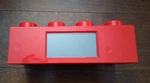 2010 Lego Red Portable Light Up Alarm Clock Block 7.5" Working, Aa Batteries N/i. Fixed Price $16.47.