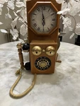 Crosley CR-97 Antique Telephone Wall Clock Wood Rotary Style Decor Untested. Fixed Price $17.99.