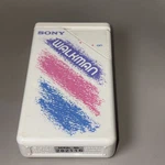 Vintage Sony Fm Walkman White Pink Purple Srf 16W (L#58). Fixed Price $50.00.