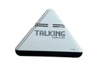 Vintage 80S Talking Alarm Clock T-10 Triangle Pyramid, White & Black. Fixed Price $11.99.