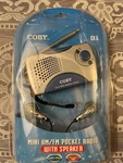 Coby CX-5 Mini Am/fm Pocket Radio With Speaker. Fixed Price $19.95.