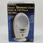 Vintage Jensen JCR-550 Shower Radio Cd Player Am/fm Stereo Clock Mirror New. Fixed Price $22.49.