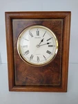 Seiko Wood Panel Desk Clock Roman Numeral White Face - Model #QXA117BLH Keye. Fixed Price $33.99.