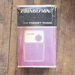 Soundesign 1120 Am Pocket Radio Vintage Appears Unused Original Box & Earbud. Fixed Price $39.99.