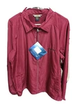 Snap 0N Windbreaker Red 100% Polyester Jacket With Front Zipper. Fixed Price $10.00.