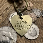 1974 Chevy Luv Pick Up Chevrolet Brass Key Fob. Fixed Price $14.95.