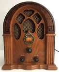 Retro Crosley Cathedral Style Am/fm Radio CR31 Wooden Cabinet Works Great!. Fixed Price $39.99.