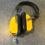 Vintage Monita HP-9000AF Am/fm Radio Headphones Yellow Retro 80S Industrial. Fixed Price $10.00.