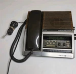 Vintage General Electric Clock Radio Telephone Brown 7-4722D Vtg Tested. Fixed Price $29.95.