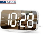 Modern Digital Clock Dual Alarms Usb Charging Brightness Control Bedrooms. Fixed Price $23.72.