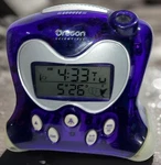 Oregon Scientific Digital Purple Transparent Alarm Projects Time Clock Frutiger. Fixed Price $18.00.
