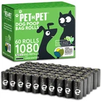 Pet 1080 Counts Black Dog Poop Rolls 38% Plant Based 62% Waste Bags. Fixed Price $23.99.