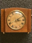 Vintage Mahogany Wood Westclox Sheraton Electric Alarm Clock Model S10-AA. Fixed Price $19.95.