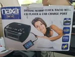 Naxa Digital Clock Radio Cd Player Am/fm Stereo Sleep Timer Alarm Black. Fixed Price $15.00.