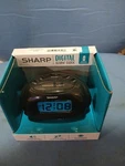 Sharp Lcd Digital Alarm Clock, Black, SPC500A Easy To See Blue Display. Fixed Price $7.00.