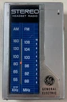 Tested Works Vintage 7-1625 Stereo Headset Radio Silver General Electric. Fixed Price $14.95.