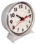 New Westclox 15550 Loud Bell Alarm Clock Plastic White Key Wound 7198559. Fixed Price $11.49.
