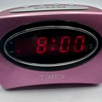 Timex Alarm Clock Hot Pink Purple T101 Electric/battery Backup - Tested. Fixed Price $13.56.