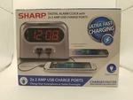 New Sharp Digital Alarm Clock With 2 Amp Usb Charging Ports. Power 110V. Fixed Price $13.88.